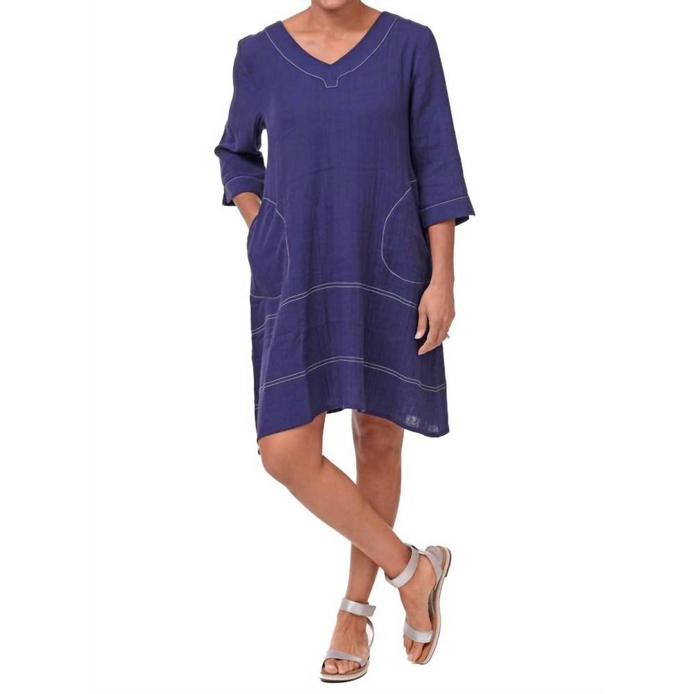 NEW TULIP CLOTHING bungalow dress in navy